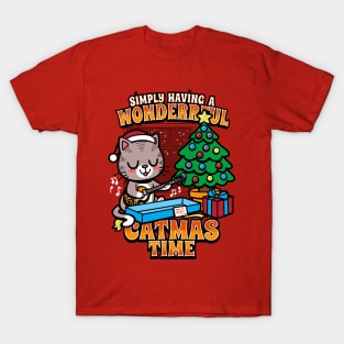 Christmas Cute Kawaii Cat Xmas Song Inspired Meme Gift For Cat Lovers T-Shirt